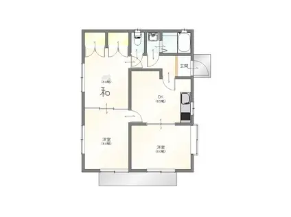 ディズニーハイツ(3DK/1階)の間取り写真