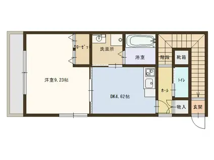 アリタヤビル(1DK/3階)の間取り写真