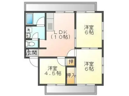 ミリアーナ川口(3LDK/3階)の間取り写真