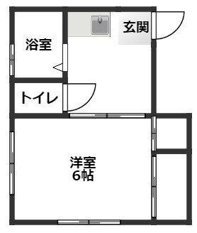 弥生コーポ(1K/2階)の間取り写真