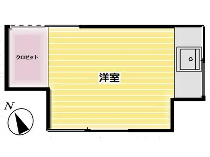 練馬アパートメント(ワンルーム/1階)の間取り写真