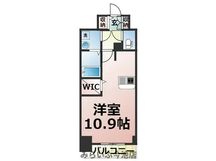 プレサンス池下トレス(1K/10階)の間取り写真