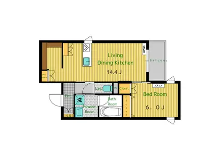 CORAIL BLANC(1LDK/3階)の間取り写真