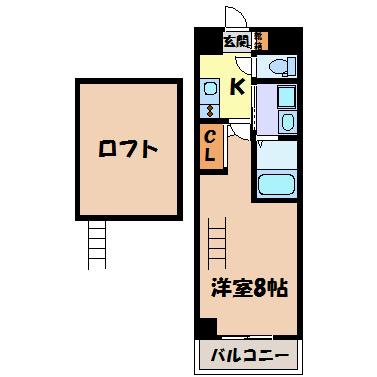 エステムコート名古屋・栄デュアルレジェンド(1K/5階)の間取り写真