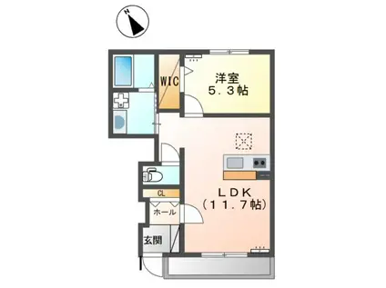 HOTTO HOUSE(1LDK/1階)の間取り写真