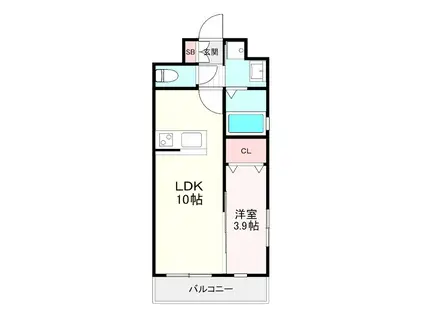 第50川崎ビル(1LDK/5階)の間取り写真