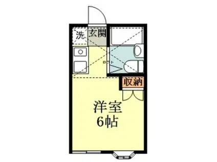 ハイツサザンクロス(ワンルーム/1階)の間取り写真
