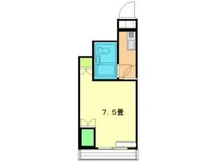 池袋本町マンション(1K/1階)の間取り写真