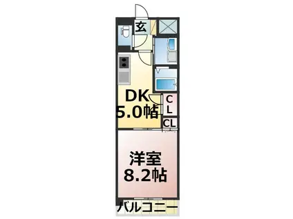 メゾン本山(1DK/1階)の間取り写真