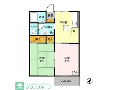 メゾンヴェール(2DK/1階)の間取り写真