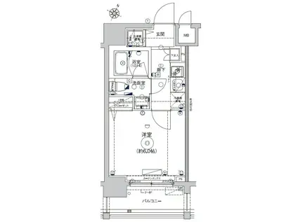 レア横濱コアフォート(1K/7階)の間取り写真