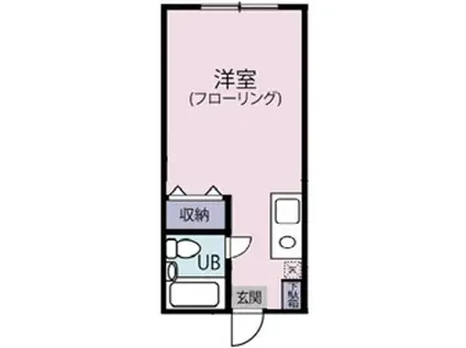 調布ヶ丘ヴィレッジ(ワンルーム/1階)の間取り写真