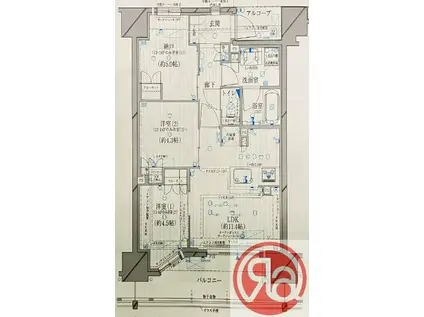 ザ・レジデンス寺田町駅前(2LDK/10階)の間取り写真