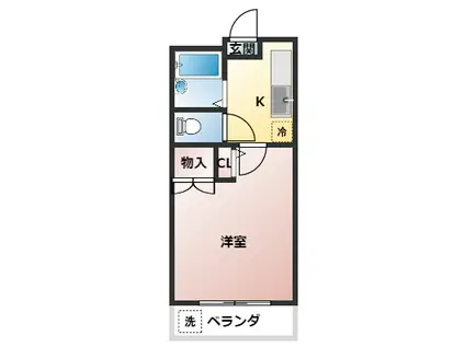 コーポST(1K/2階)の間取り写真