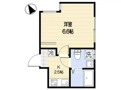 オーロ金町(1K/2階)の間取り写真