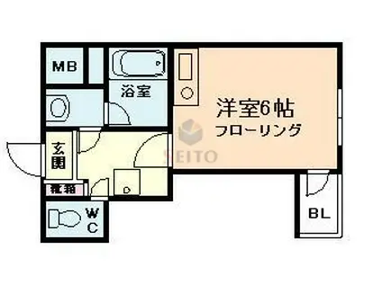 エスリード塚本(ワンルーム/2階)の間取り写真