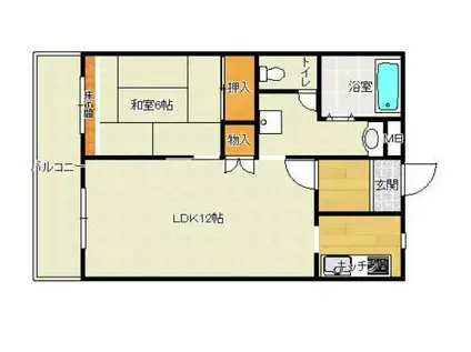 オランジュ(1LDK/3階)の間取り写真