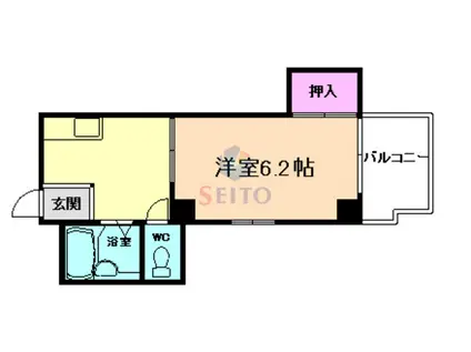 エスポワール桜ノ宮(1K/4階)の間取り写真