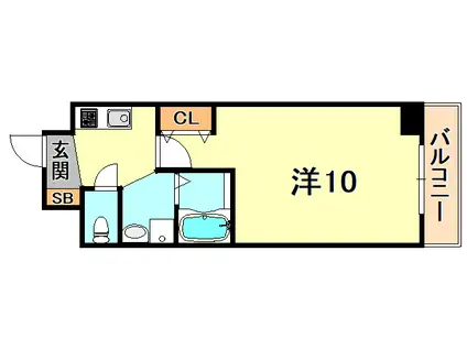 リアライズ神戸サウス(1K/5階)の間取り写真