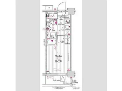 ガーラ川口グランドステージ(1K/4階)の間取り写真