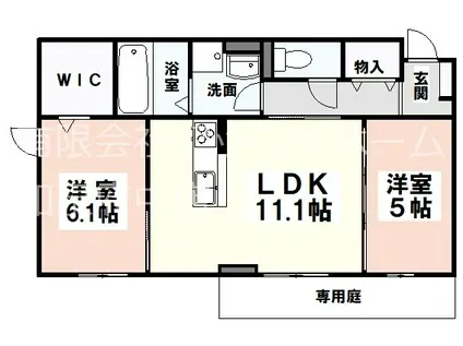 ベル エトワール J(2LDK/1階)の間取り写真