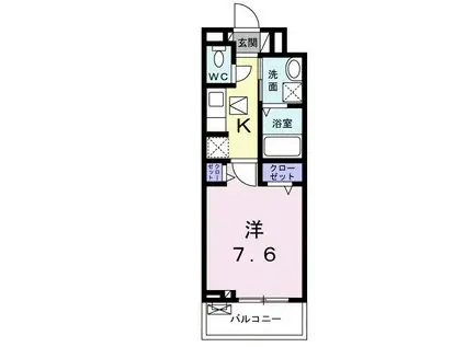 ウエストメゾン北袋I(1K/1階)の間取り写真