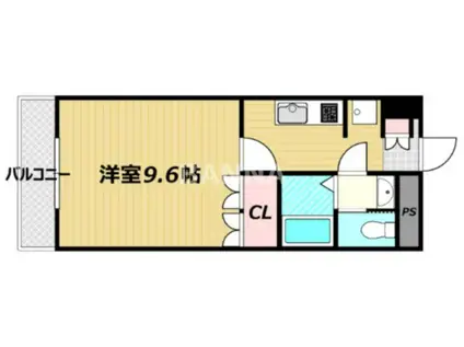 メゾンアスカ(1K/1階)の間取り写真