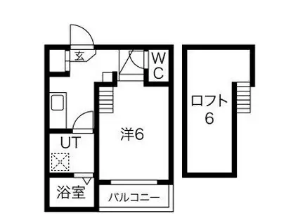 リヴェール(1K/1階)の間取り写真
