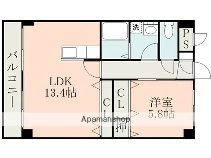 メゾン・ロアジス(1LDK/3階)の間取り写真