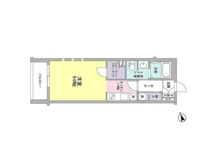 プレジオ桜丘(1K/3階)の間取り写真