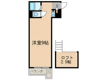 フォーラム北(ワンルーム/4階)の間取り写真