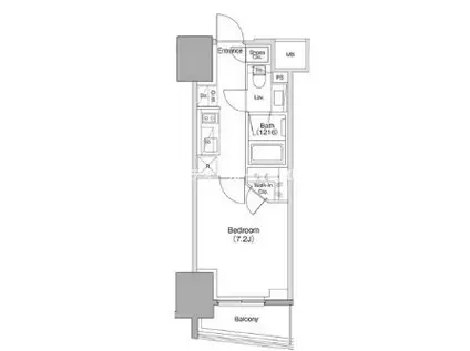 ザ・パークハビオ本郷菊坂(1K/4階)の間取り写真