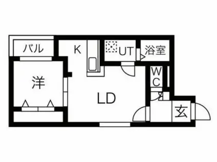 MTガーデン琴似A棟(1LDK/3階)の間取り写真