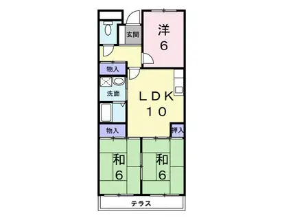 ヴィルフォーレミチハタ(3LDK/1階)の間取り写真