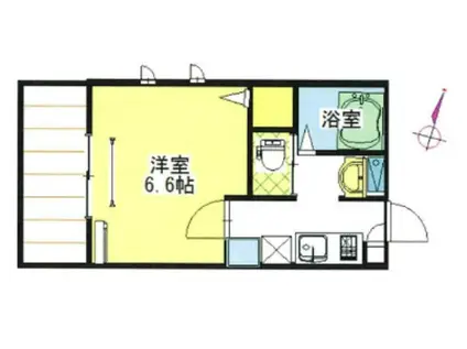 アファブル大宮(1K/3階)の間取り写真