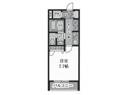 T′S GARDEN川崎大師(1K/3階)の間取り写真