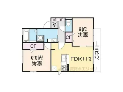 アムールY&NⅡ(2LDK/2階)の間取り写真
