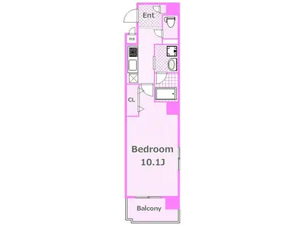 エイチエスティーII2106(1K/2階)の間取り写真