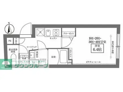 レピュア上板橋レジデンス(1K/3階)の間取り写真