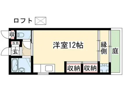 錦荘(1DK/1階)の間取り写真