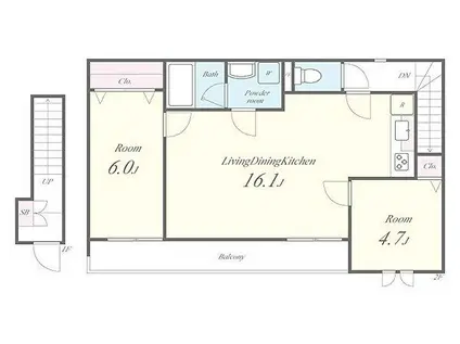セントレ クレール(2LDK/2階)の間取り写真