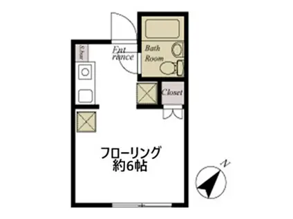 ハウスひがし(ワンルーム/1階)の間取り写真