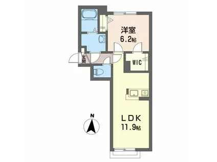 シャーメゾンホワイトリリー(1LDK/1階)の間取り写真