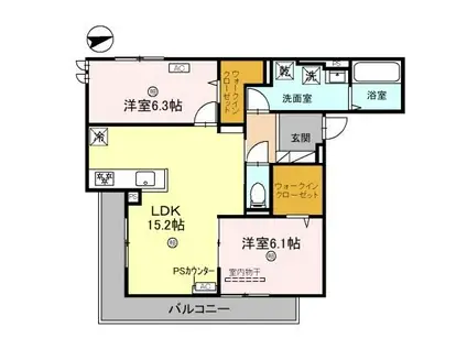D-RESIDENCE服部本町(2LDK/3階)の間取り写真