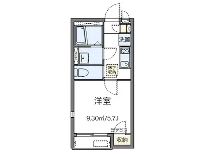 ブルーライン 下永谷駅 徒歩15分 2階建 築11年(1K/2階)の間取り写真