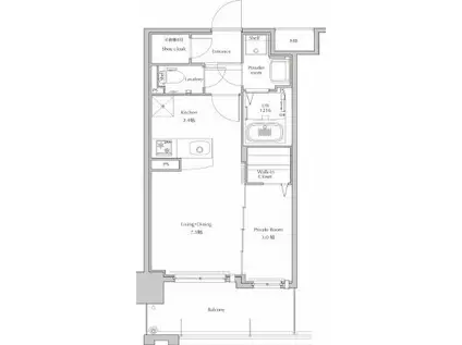 ネストピア博多グランドステージIII(1LDK/6階)の間取り写真