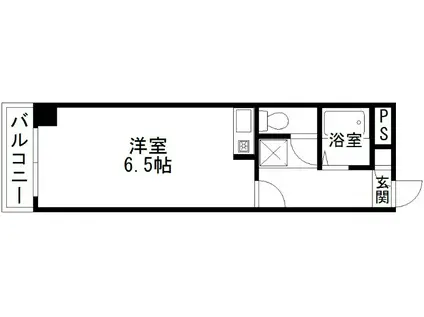 ヴィクトリーロード(1K/4階)の間取り写真