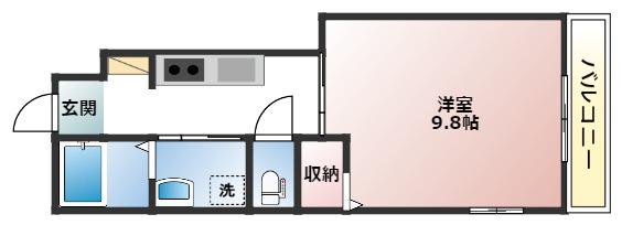 マリキータ(1K/1階)の間取り写真