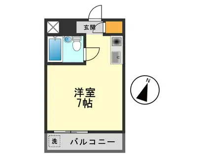 リッチハイツ新小岩(ワンルーム/5階)の間取り写真