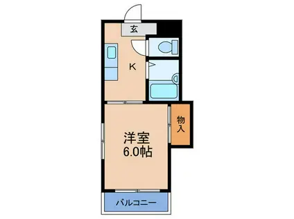 アティック常和(1K/3階)の間取り写真